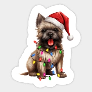 Christmas Cairn Terrier Sticker